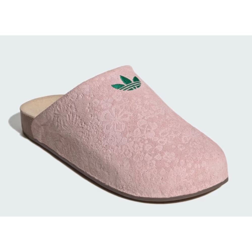 NEW ADIDAS ORIGINALS Liberty London Suede Mules Women's 5 Pink / Green